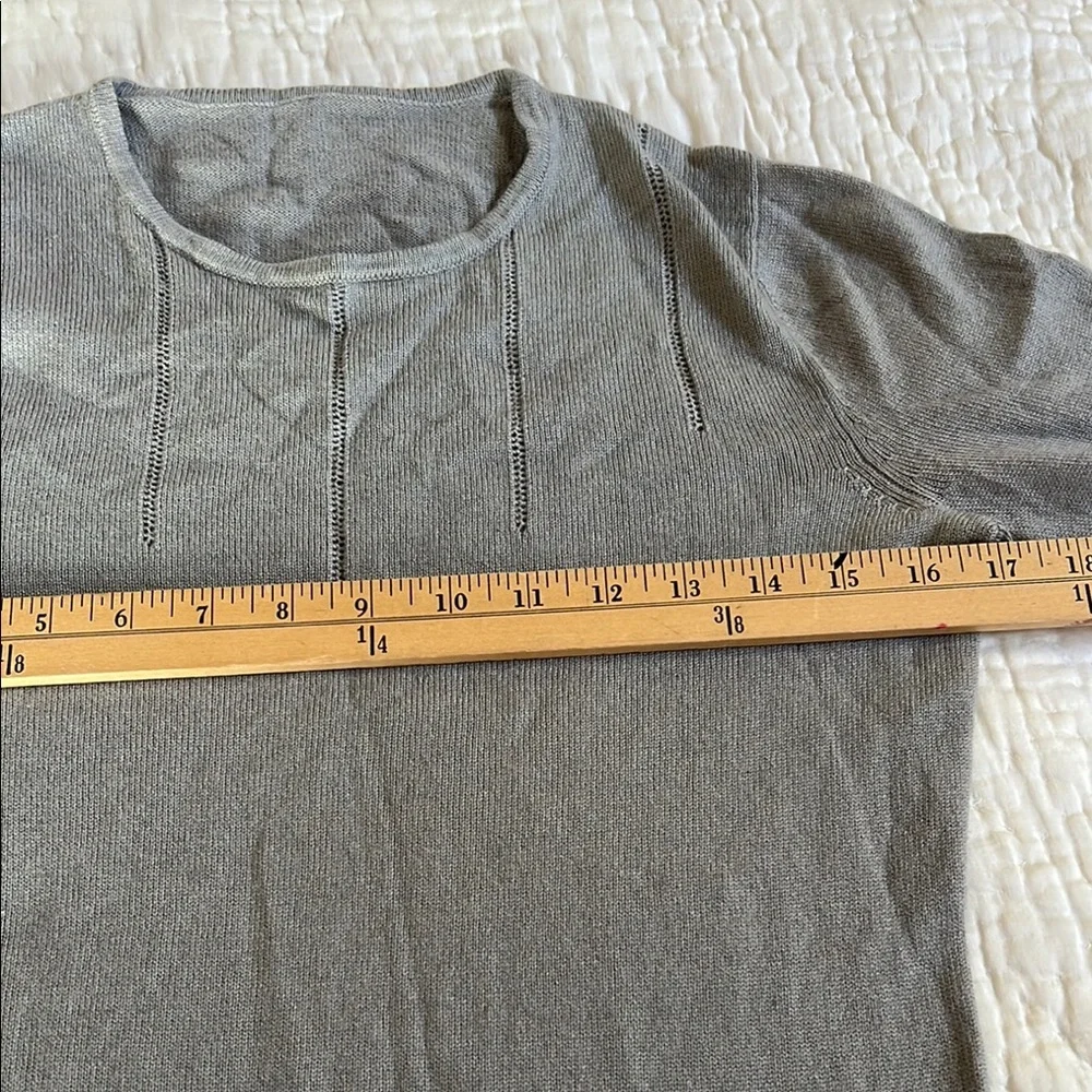 Silk cashmere grey pullover women’s soft classic sweater s/xs - Picture 6 of 8